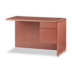 HON 10700 "L" Workstation Return, 3/4 Height Right Pedestal, 48 x 24, Bourbon Cherry HON10715RHH