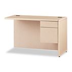 HON 10700 "L" Workstation Return, 3/4 Height Right Pedestal, 48 x 24, Natural Maple HON10715RDD