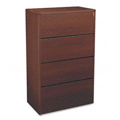 HON 10700 Series Four-Drawer Lateral File, 36w x 20d x 59-1/8h, Mahogany HON107699N