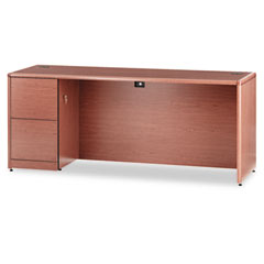 HON 10700 Series Left Pedestal Credenza, 72w x 24d x 29-1/2h, Bourbon Cherry HON10708LHH