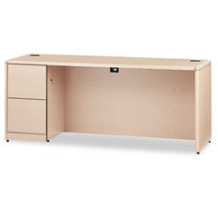 HON 10700 Series Left Pedestal Credenza, 72w x 24d x 29-1/2h, Natural Maple HON10708LDD