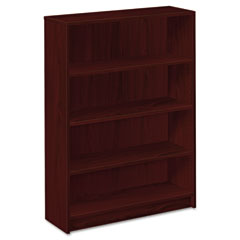 HON 1870 Series Bookcase, 4 Shelves, 36w x 11-1/2d x 48-3/4h, Mahogany HON1874N