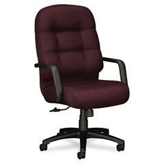 HON 2090 Pillow-Soft Executive High-Back Swivel/Tilt Chair, Wine Fabric/Black Base HON2091NT69T