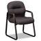 HON 2090 Pillow-Soft Series Guest Arm Chair, Black Upholstery/Black Sled Base HON2093NT10T