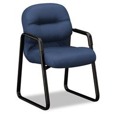 HON 2090 Pillow-Soft Series Guest Arm Chair, Mariner Upholstery/Black Sled Base HON2093NT90T