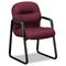 HON 2090 Pillow-Soft Series Guest Arm Chair, Wine Upholstery/Black Sled Base HON2093NT69T
