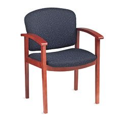 HON 2111 Invitation Series Wood Guest Chair, Henna Cherry/Raven Fabric HON2111JBE11