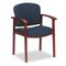 HON 2111 Invitation Series Wood Guest Chair, Henna Cherry/Solid Blue Fabric HON2111JAB90