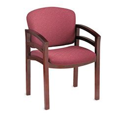 HON 2112 Invitation Series Wood Guest Chair, Wild Rose Fabric/Mahogany HON2112NBE62