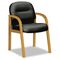 HON 2190 Pillow-Soft Wood Series Guest Arm Chair, Harvest/Black Leather HON2194CSR11