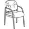 HON 2190 Pillow-Soft Wood Series Guest Arm Chair, Mahogany/Wine HON2194NNT69