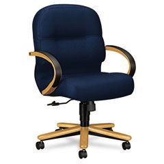 HON 2190 Pillow-Soft Wood Series Mid-Back Chair, Harvest/Mariner HON2192CNT90