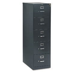 HON 310 Series Five-Drawer, Full-Suspension File, Legal, 26-1/2d, Charcoal HON315CPS