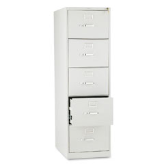 HON 310 Series Five-Drawer, Full-Suspension File, Legal, 26-1/2d, Light Gray HON315CPQ