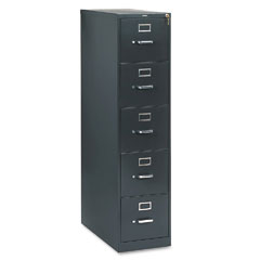 HON 310 Series Five-Drawer, Full-Suspension File, Letter, 26-1/2d, Charcoal HON315PS