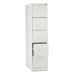 HON 310 Series Five-Drawer, Full-Suspension File, Letter, 26-1/2d, Light Gray HON315PQ