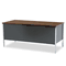 HON 34000 Series Left Pedestal Desk, 66w x 30d x 29-1/2h, Mahogany/Charcoal HON34974LNS