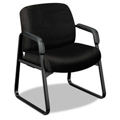 HON 3500 Series Guest Arm Chair, Black Frame/Black NT Tectonic Polyester HON3516NT10T