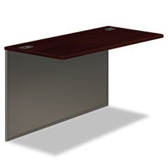 HON 38000 Series Bridge, 48w x 24d x 29-1/2h, Mahogany Top/Charcoal Base HON38210NS