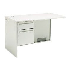 HON 38000 Series Flush Return, Left, 48w x 24d x 29-1/2h, Light Gray/Light Gray HON38216LQQ