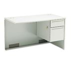 HON 38000 Series Flush Return, Right, 48w x 24d x 29-1/2h, Light Gray/Light Gray HON38215RQQ