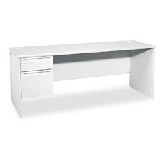 HON 38000 Series Left Pedestal Credenza, 72w x 24d x 29-1/2h, Light Gray/Light Gray HON38855LQQ