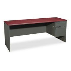 HON 38000 Series Right Pedestal Credenza, 72w x 24d x 29-1/2h, Mahogany/Charcoal HON38856RNS