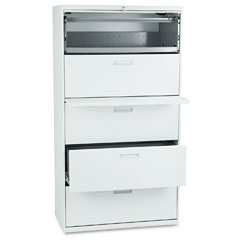 HON 500 Series Five-Drawer Lateral File, 36w x67h x19-1/4h, Light Gray HON585LQ
