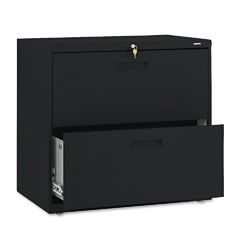 HON 500 Series Two-Drawer Lateral File, 30w x28-3/8h x19-1/4d, Black HON572LP