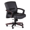 HON 5000 Series Park Avenue Managerial Mid-Back Chair, Mahogany/Black Vinyl HON5002NEE11