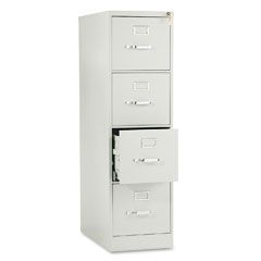 HON 510 Series Four-Drawer, Full-Suspension File, Letter, 52h x25d, Light Gray HON514PQ