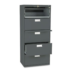 HON 600 Series Five-Drawer Lateral File, 30w x19-1/4d, Charcoal HON675LS