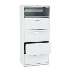 HON 600 Series Five-Drawer Lateral File, 30w x19-1/4d, Light Gray HON675LQ