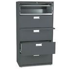 HON 600 Series Five-Drawer Lateral File, 36w x19-1/4d, Charcoal HON685LS