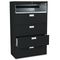 HON 600 Series Five-Drawer Lateral File, 42w x19-1/4d, Black HON695LP
