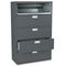 HON 600 Series Five-Drawer Lateral File, 42w x19-1/4d, Charcoal HON695LS