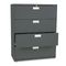 HON 600 Series Four-Drawer Lateral File, 42w x19-1/4d, Charcoal HON694LS
