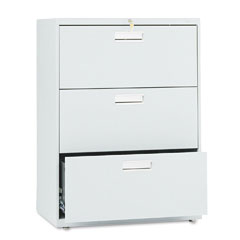 HON 600 Series Three-Drawer Lateral File, 30w x19-1/4d, Light Gray HON673LQ