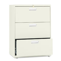 HON 600 Series Three-Drawer Lateral File, 30w x19-1/4d, Putty HON673LL