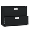 HON 600 Series Two-Drawer Lateral File, 36w x19-1/4d, Black HON682LP