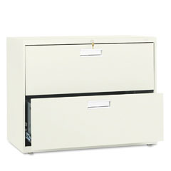HON 600 Series Two-Drawer Lateral File, 36w x19-1/4d, Putty HON682LL