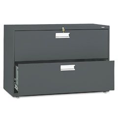 HON 600 Series Two-Drawer Lateral File, 42w x19-1/4d, Charcoal HON692LS