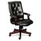 HON 6540 Series Executive High-Back Swivel Chair, Mahogany/Black Vinyl Upholstery HON6541NEJ10