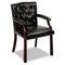 HON 6540 Series Guest Arm Chair, Mahogany/Black Vinyl Upholstery HON6545NEJ10