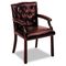 HON 6540 Series Guest Arm Chair, Mahogany/Oxblood Vinyl Upholstery HON6545NEJ65