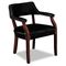 HON 6550 Series Guest Arm Chair, Mahogany/Black Vinyl Upholstery HON6551NEJ10