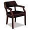 HON 6550 Series Guest Arm Chair, Mahogany/Oxblood Vinyl Upholstery HON6551NEJ65