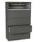 HON 700 Series Five-Drawer Lateral File w/Roll-Out & Posting Shelves, 42w, Charcoal HON795LS