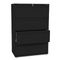 HON 700 Series Four-Drawer Lateral File, 36w x 19-1/4d, Black HON784LP