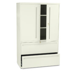 HON 700 Series Lateral File w/Storage Cabinet, 42w x 19-1/4d, Putty HON795LSL